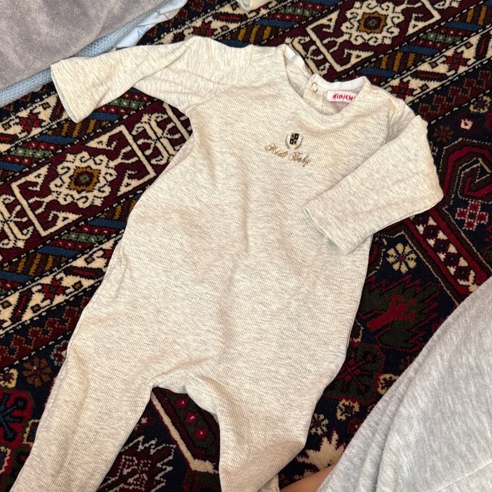 Gray Baby Footie